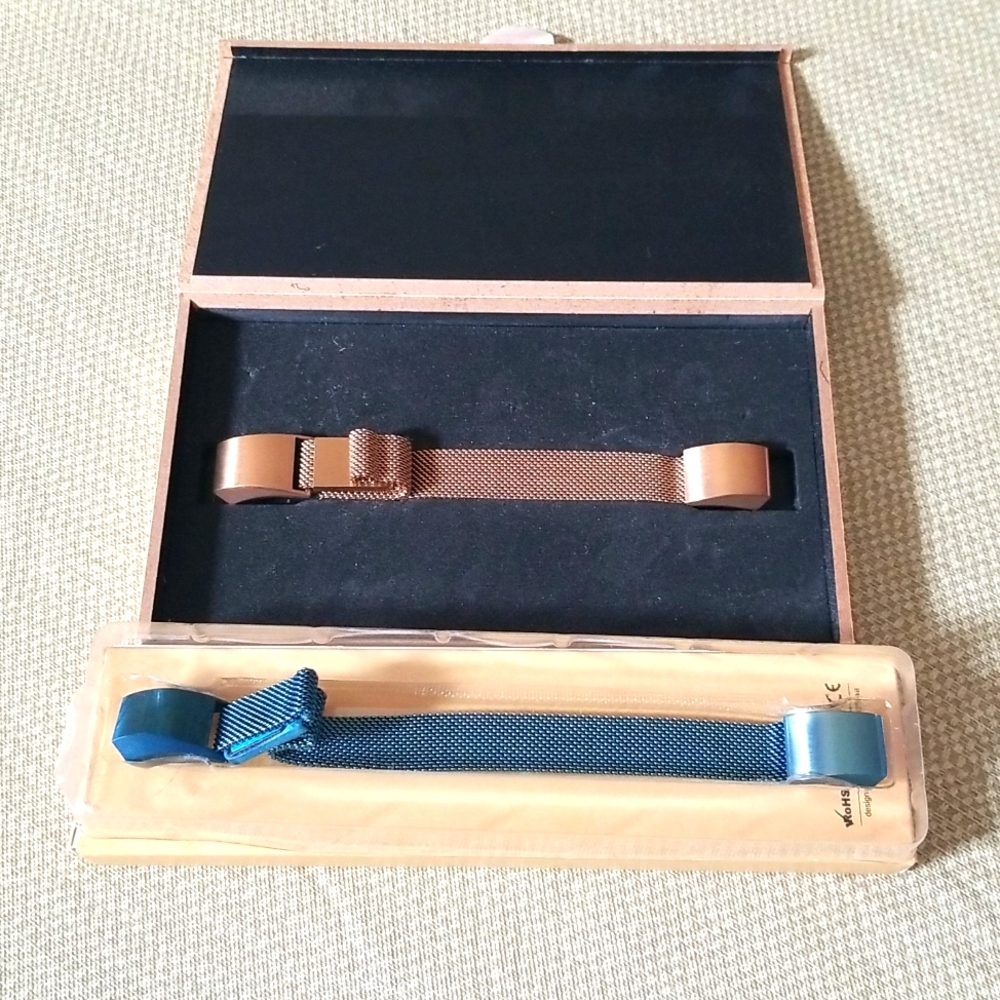 2 Designer Mesh Bands For Fitbit Alta HR Devices - Set One